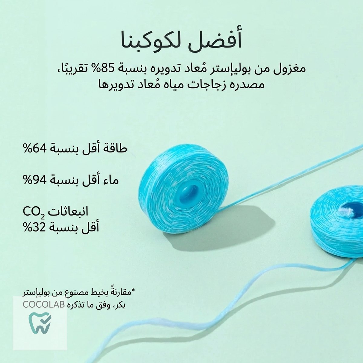 طقم خيط أسنان منسوج – 8 عبوات بنكهات مختلفة – Cocofloss